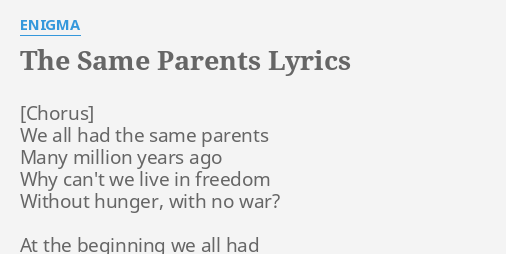 no parents lyrics