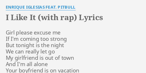 i like it lyrics