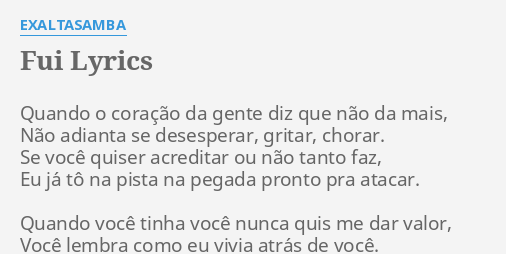 eu fui exaltasamba