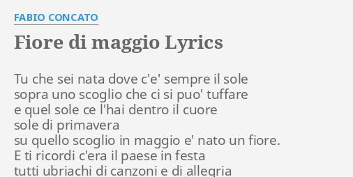 Risultati immagini per fiori di maggio canzone