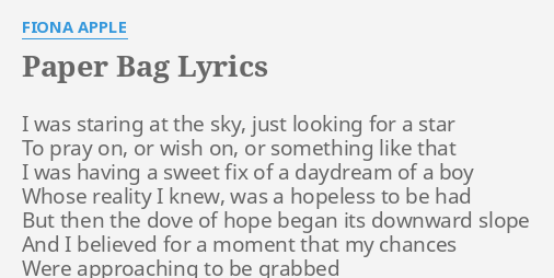 Paper Bag Lyrics