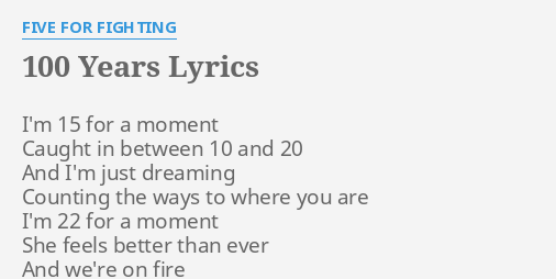 Five For Fighting - Maybe I Lyrics