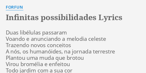 infinitas possibilidades forfun