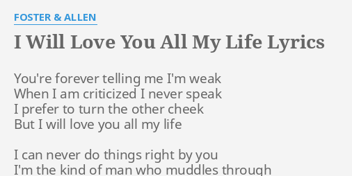 Your love is my life lyrics