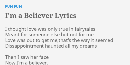 Lyrics believer