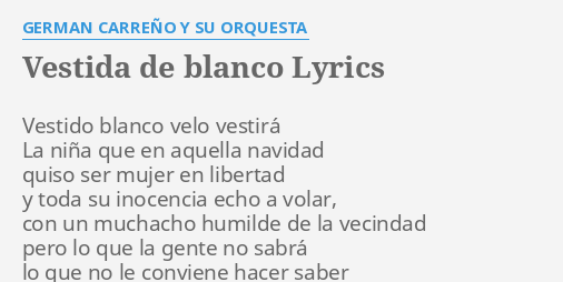 VESTIDA DE BLANCO