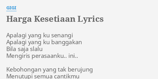 Kesetiaan lyrics