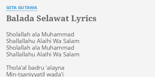 Sholallahu ala muhammad lirik chord