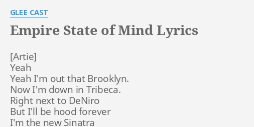 glee cast empire state of mind lyrics