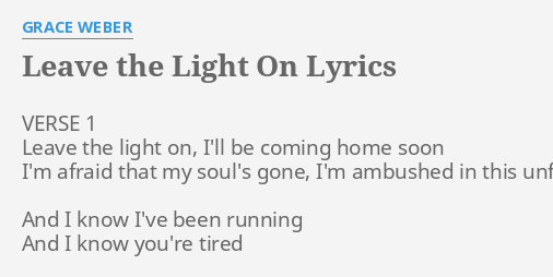 leave a light on for me lyrics