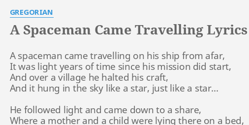 spaceman came travelling lyrics deutsch