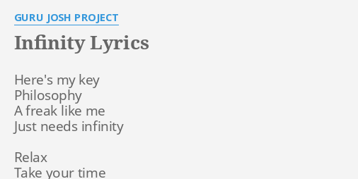 Infinity Lyrics By Guru Josh Project Here S My Key Philosophy