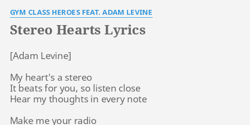 Heart stereo lyrics