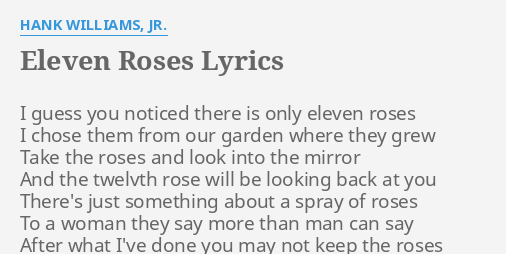 eleven-roses-lyrics-by-hank-williams-jr-i-guess-you-noticed