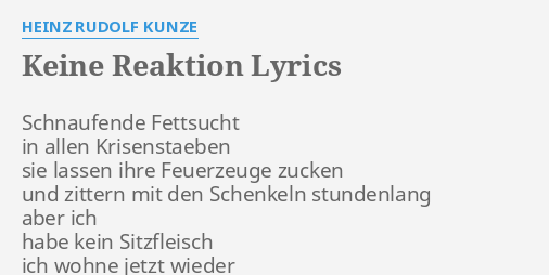 keine reaktion