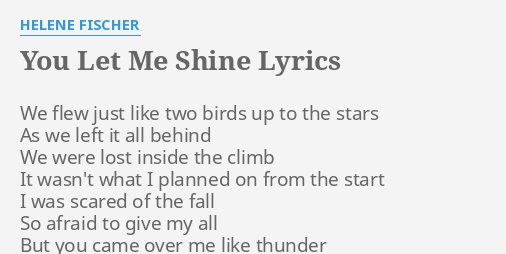 be free with me shine lyrics