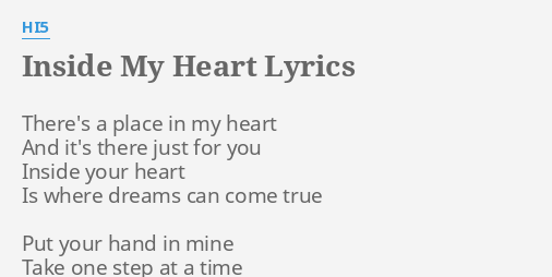 amen inside of my heart lyrics