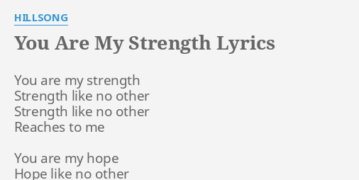 the joy of the lord is my strength lyrics hillsong youtube