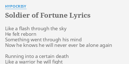 soldier of fortune lyrics
