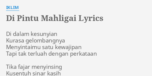 Lirik puteri iklim