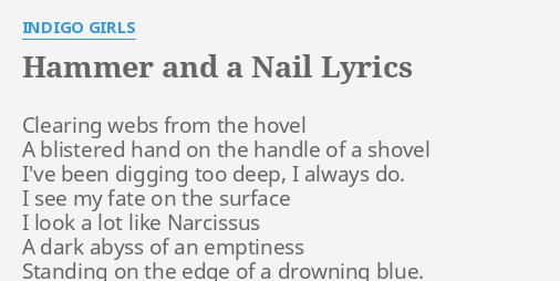 HAMMER AND A NAIL