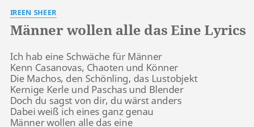 männer wollen