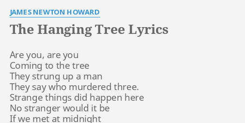 THE HANGING TREE (TRADUÇÃO) - James Newton Howard 