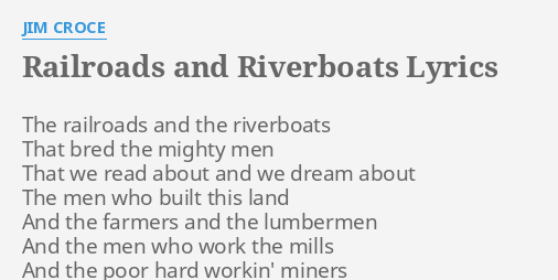 railroads and riverboats chords