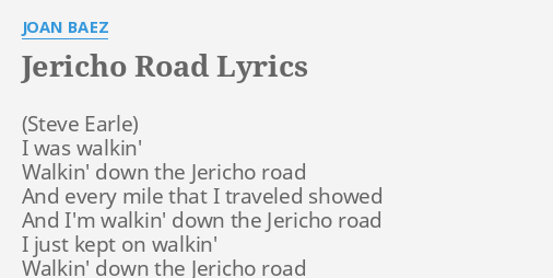 as we travel along the jericho road lyrics
