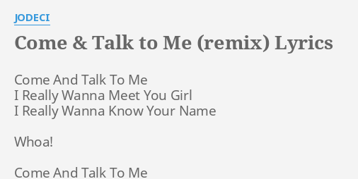 Girl I Wanna Know Remix