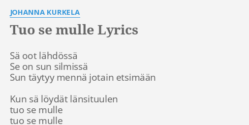 Piano rakkauslaulu nuotit johanna kurkela NUOTIT Johanna