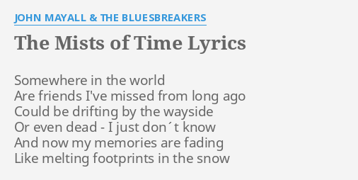 the mists of time lyrics