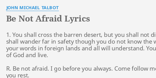 send us out john michael talbot lyrics