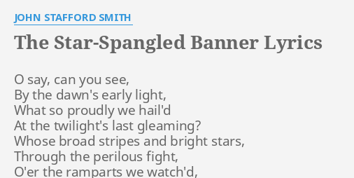 star spangled banner lyrics