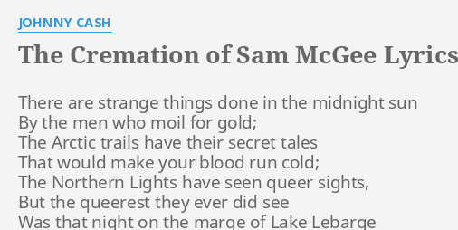 the tale of sam mcgee