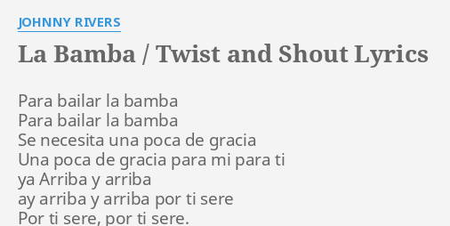 Para bailar la bamba song