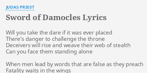 the sword of damocles lyrics
