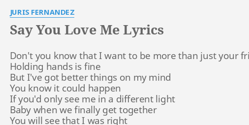 Your Love Lyrics by Juris