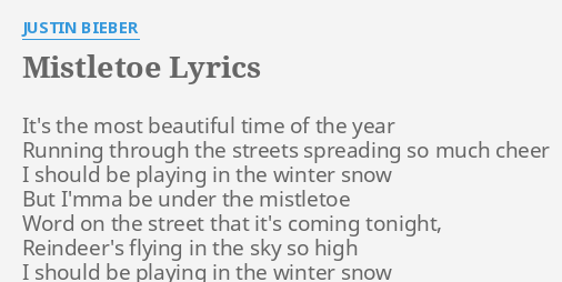 Mistletoe - Justin Bieber #fyp #lyric, Christmas Songs