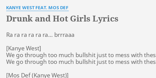 Drunk Hot Girls Lyrics