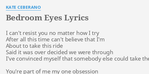 Bedroom Eyes Kate Ceberano Shazam