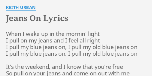 blue jeans keith urban