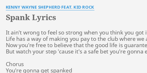 Kenny wayne shepherd lyrics spank