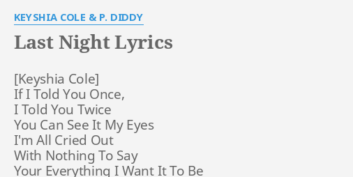 Diddy – Last Night Lyrics
