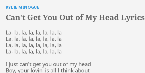 i just can't get you out of my head lyrics перевод