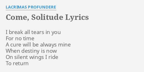 Silent Solitude Lyrics