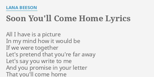 37+ Come Home Lyrics PNG
