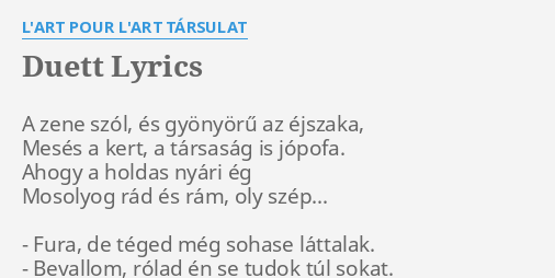 Duett lyrics