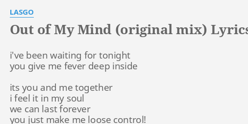 out of my head out of my mind tonight lyrics
