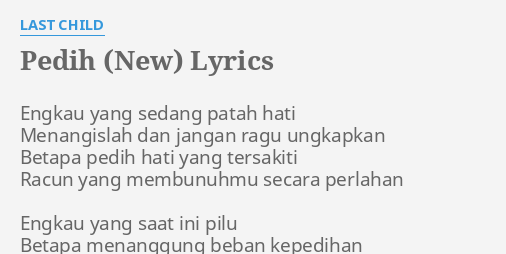 Engkau yang sedang patah hati lirik